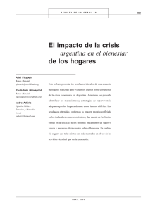 El impacto de la crisis argentina en el bienestar de los hogares