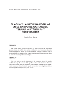 El agua y la medicina popular en el Campo de Cartagena: Terapia