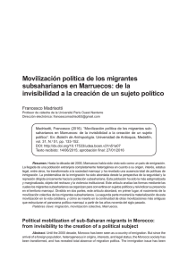 Movilización política de los migrantes subsaharianos en Marruecos