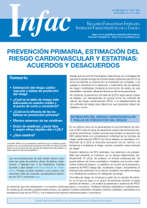 prevención primaria, estimación del riesgo cardiovascular y