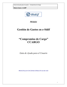 “Compromiso de Cargo” CCARGO - Administración Financiera