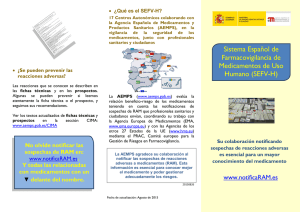 SEFV-H - Agencia Española de Medicamentos y Productos Sanitarios
