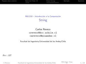 ING1310 – Introducciуn a la Computaciуn String
