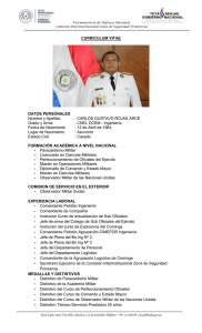 Curriculum Vitae - Ministerio de Defensa Nacional