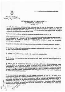 comité de selección n° t2 - Ministerio de Trabajo, Empleo y