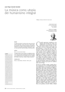 La música como utopía del humanismo integral