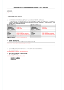 formulario de postulación a segundo llamado a ffcc – junio 2015