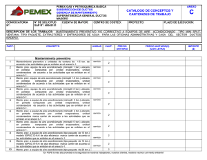 Mantenimiento preventivo - Pemex Gas y Petroquímica Básica