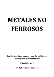 Metales no ferrosos - TECNOLOGÍA - LA SERNA