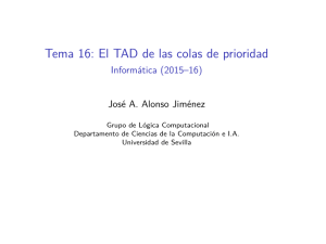 Tema 16: El TAD de las colas de prioridad