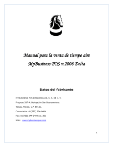 Manual para la venta de tiempo aire MyBusiness POS v.2006 Delta