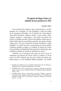 El ingenio de Diego Colón y la rebelión de sus esclavos en 1521