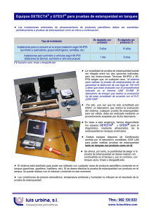 Equipos DETECTA® y GTEST® para pruebas de estanqueidad en