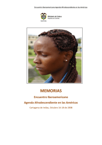 Memorias Encuentro Iberoamericano de Afrodescendencia