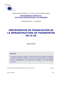 instrumentos de financiación de la infraestructura de