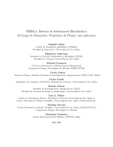 SIBiLa: Sistema de Información Bioclimática del Lago de Maracaibo
