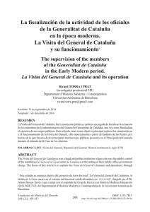 La fiscalización de la actividad de los oficiales de la Generalitat de