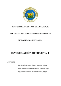 Unidad Didáctica de Investigación Operativa 1