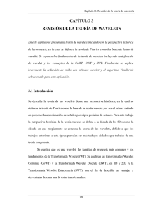 CAPÍTULO 3 REVISIÓN DE LA TEORÍA DE WAVELETS