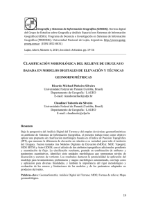 clasificación morfológica del relieve de uruguayo basada en