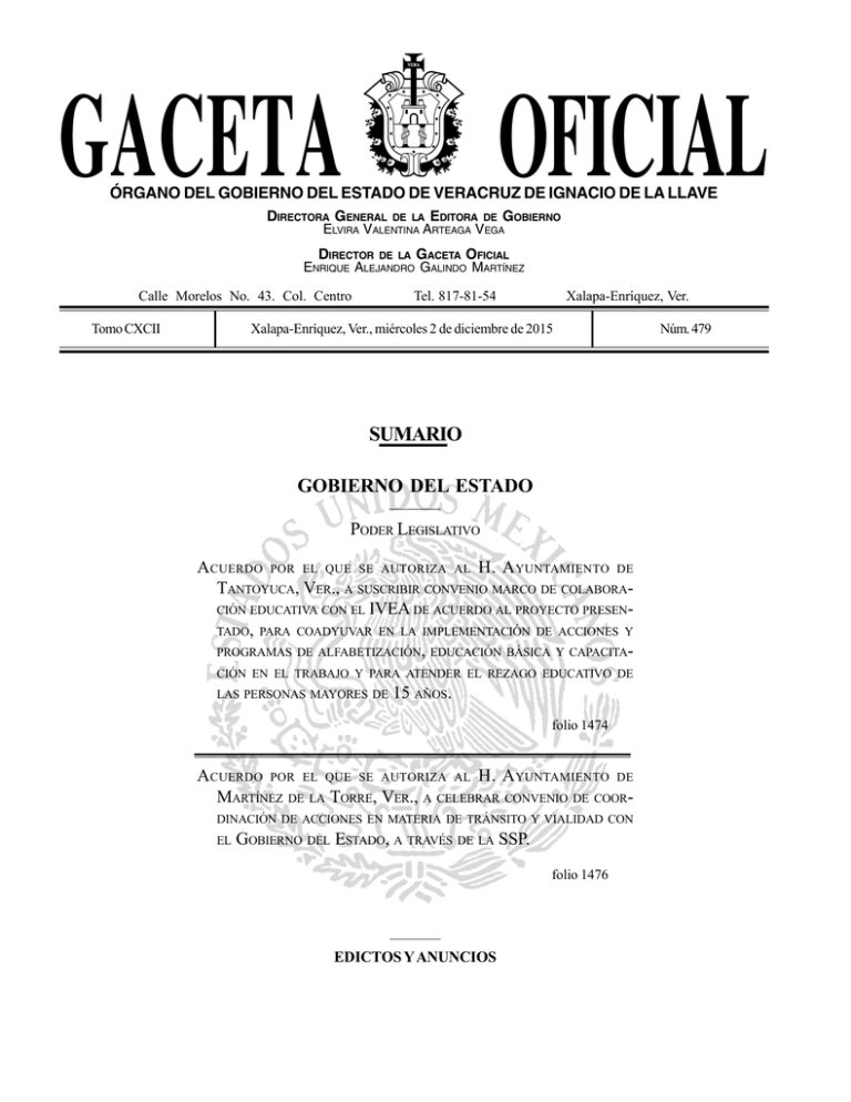 Gaceta Oficial - Municipio Inicio