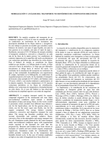 Modelización y análisis del transporte no isotérmico de compuestos