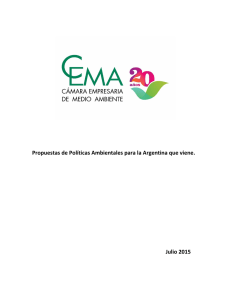 Propuestas de Políticas Ambientales para la Argentina que viene