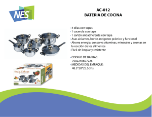 AC-012 BATERIA DE COCINA