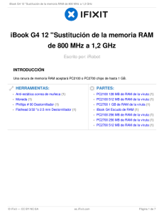 iBook G4 12 "Sustitución de la memoria RAM de 800 MHz a 1