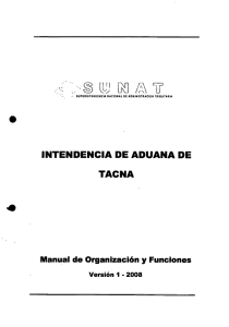 intendencia de aduana de tacna