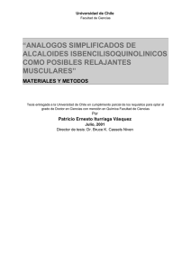 analogos simplificados de alcaloides isbencilisoquinolinicos