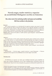 Novela negra, madre nutricia y espacios de sociabilidad