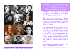 8 de marzo: Día Internacional de la Mujer Premio Nobel de