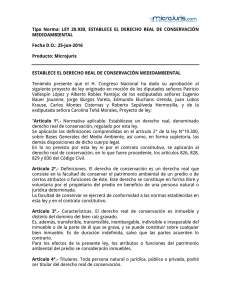 Tipo Norma: LEY 20.930, ESTABLECE EL DERECHO REAL DE