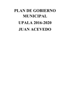plan de gobierno municipal upala 2016-2020 juan
