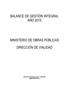 balance de gestión integral año 2015 ministerio de obras