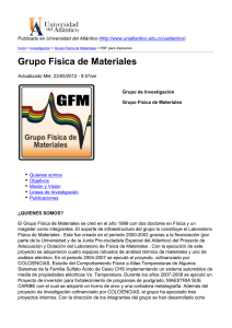 Grupo Fisica de Materiales - Universidad del Atlántico