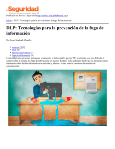 DLP: Tecnologías para la prevención de la fuga de información