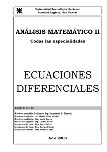 ECUACIONES DIFERENCIALES - Universidad Tecnológica Nacional