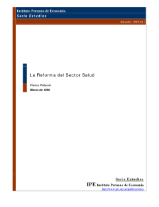 La Reforma del Sector Salud - Instituto Peruano de Economía