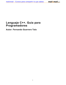 Lenguaje C++. Guía para Programadores