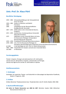 Univ.-Prof. Dr. Klaus Pörtl - FTSK - Johannes Gutenberg