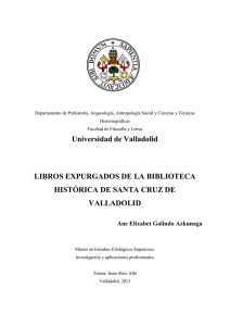 Universidad de Valladolid LIBROS EXPURGADOS DE