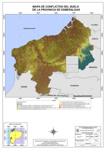mapa de conflictos del suelo de la provincia de esmeraldas