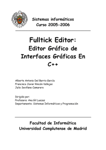 Fulltick Editor: Editor Gráfico de Interfaces - E