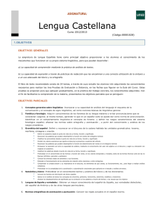 Lengua Castellana - Horarios de los centros asociados de la uned