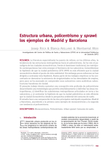 Estructura urbana, policentrismo y sprawl: los ejemplos de Madrid y