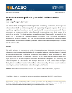 Transformaciones políticas y sociedad civil en América Latina