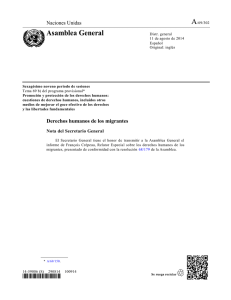 Informe del Relator Especial sobre los derechos humanos