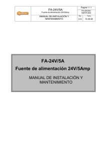 FA-24V/5A Fuente de alimentación 24V/5Amp